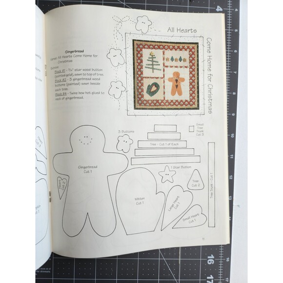 Seasons of the Heart-12 Quilt Blocks/Squares Pattern Book Farmyard Creations B47 - Picture 3 of 6